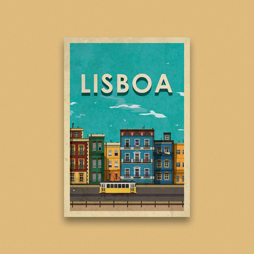 Travel poster design for Lisbon