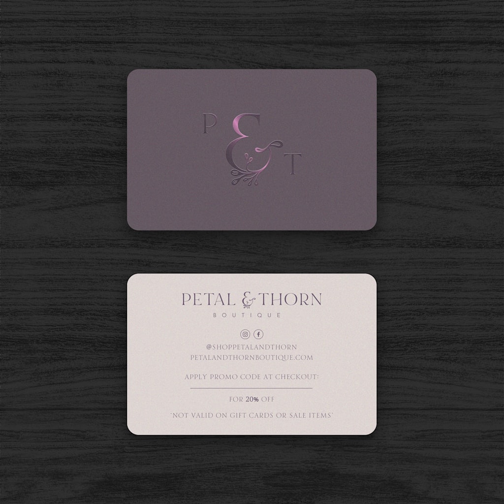 Low-contrast business card design