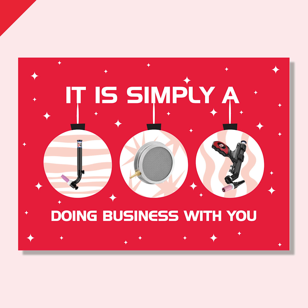 CK Worldwide Christmas card design showcasing products