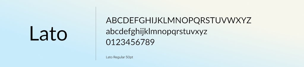 Lato font is a readable font.