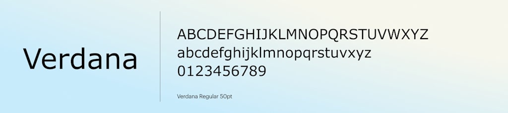 Verdana font most readable fonts.