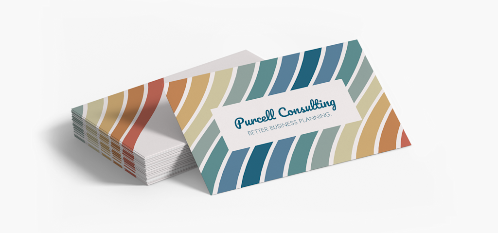 A business card advertising a marketing & communication consulting business.