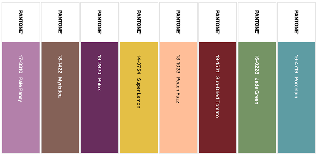 Hybrid Hues 2024 Pantone Color of the Year Palette