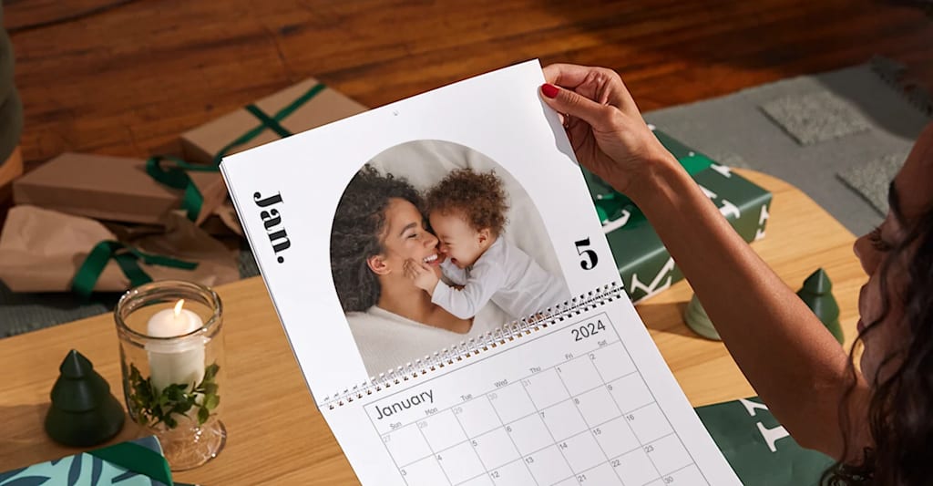 A personalized calendar is a gift they will use all year