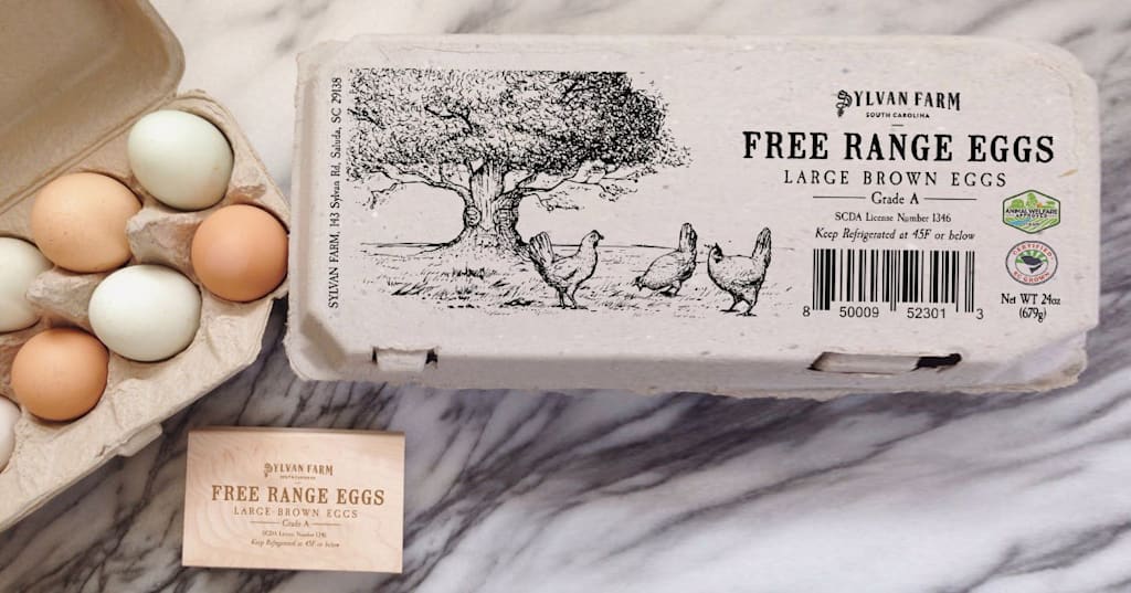 Egg box packaging design materials