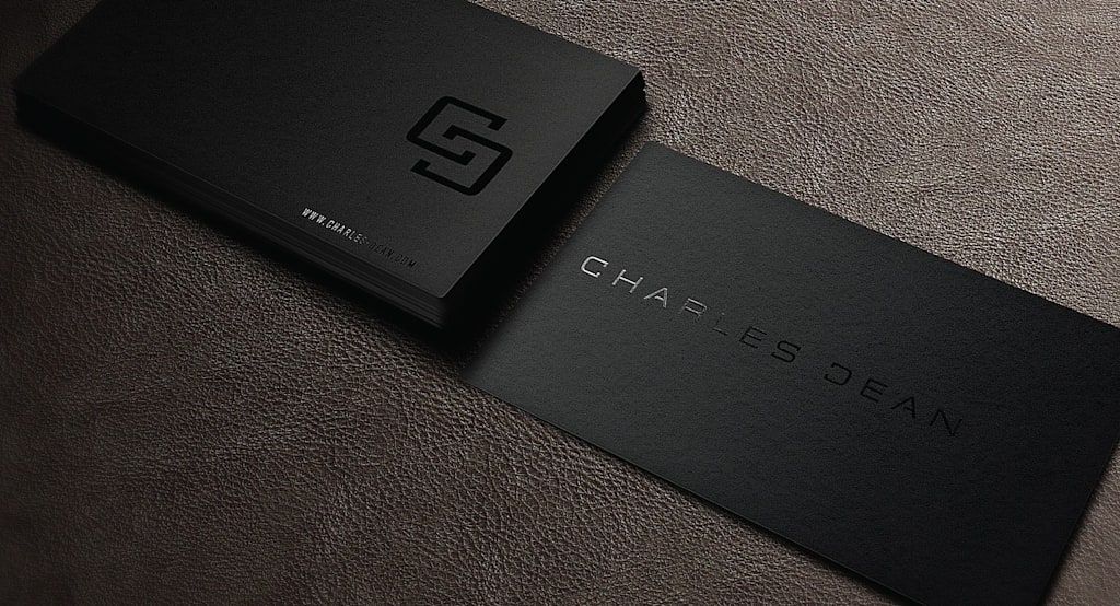 Black business card