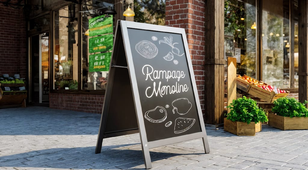 Rampage Monoline font is a good font for brand signs