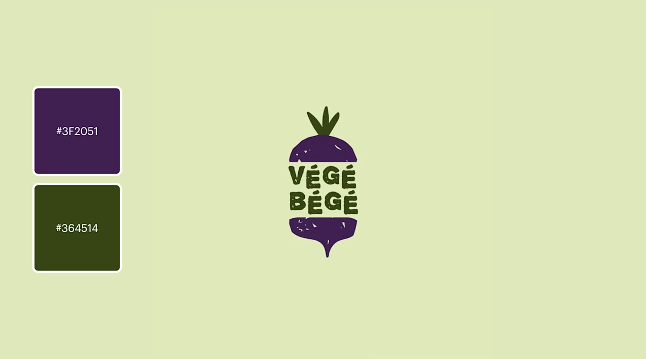 A purple logo beetroot with green typeface
