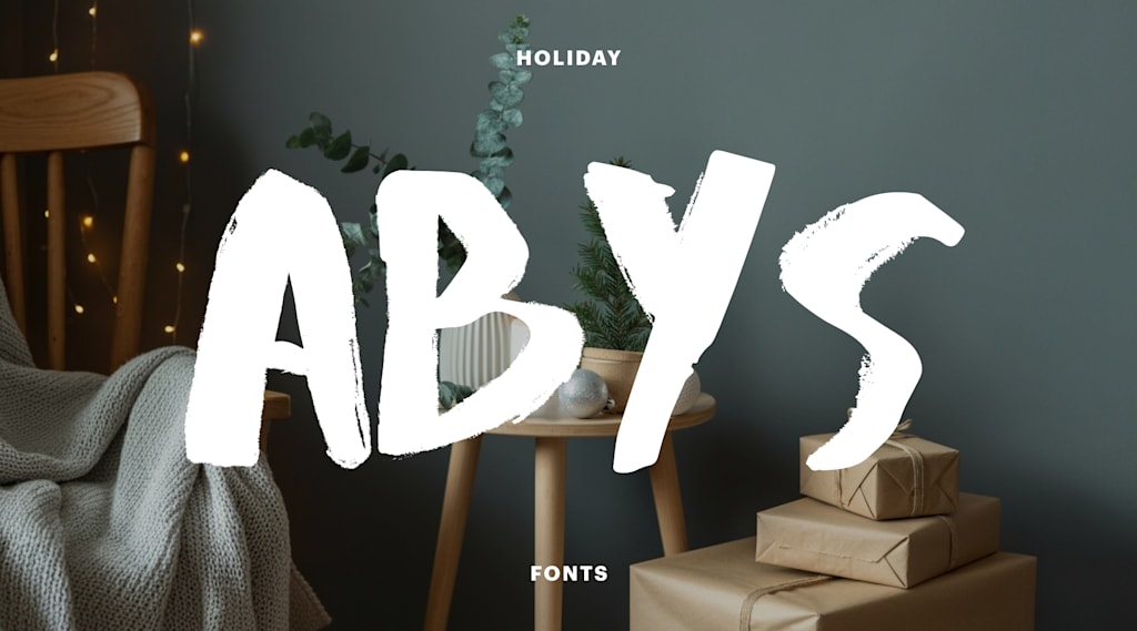 Abys Christmas handwritten brush font