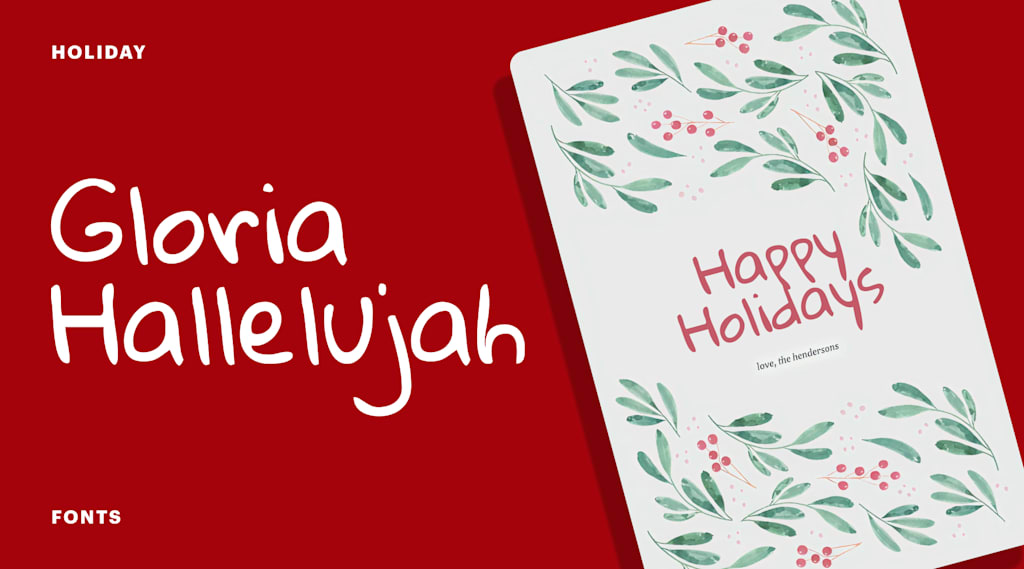 Gloria Hallelujah font