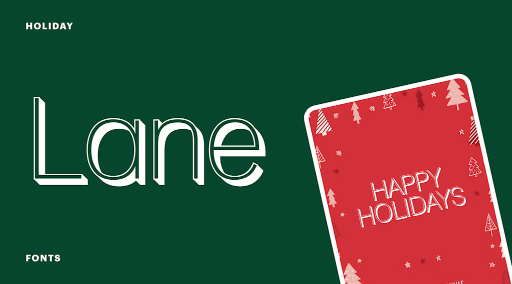 Lane regular style font