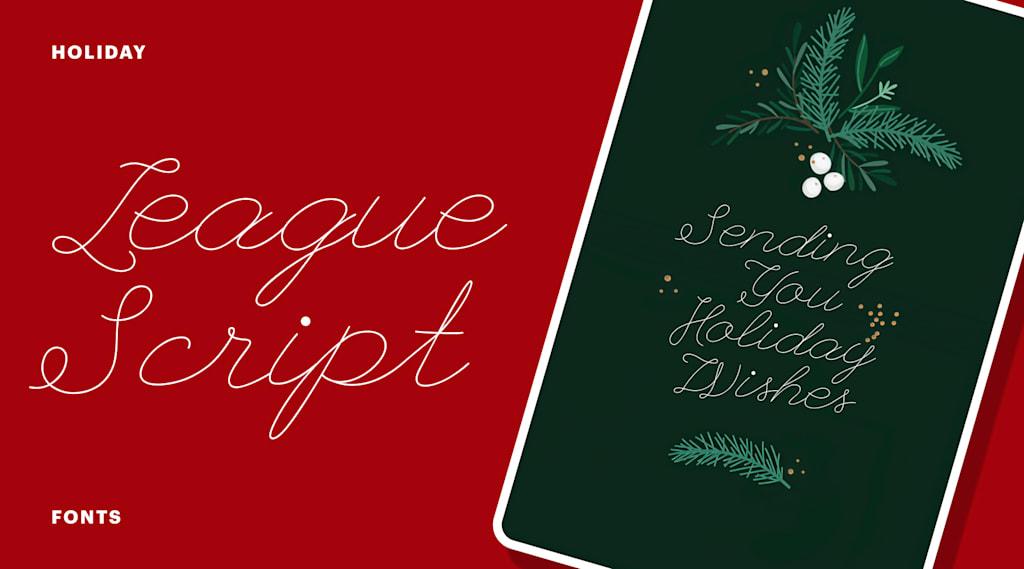 League Script holiday font
