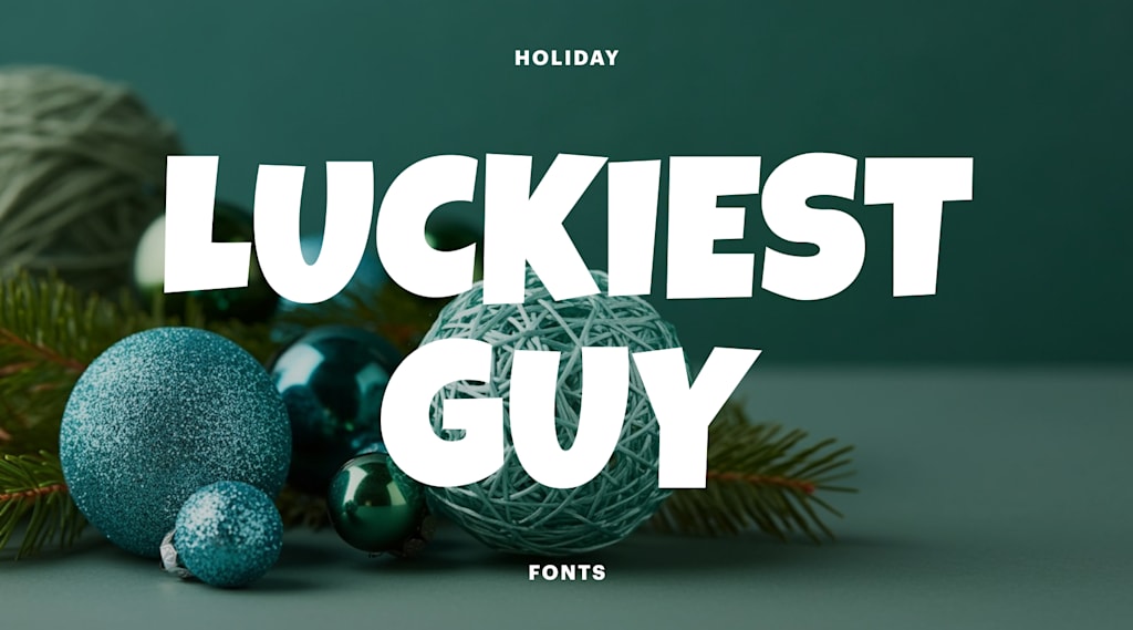 Luckiest Guy comic-book style Christmas font