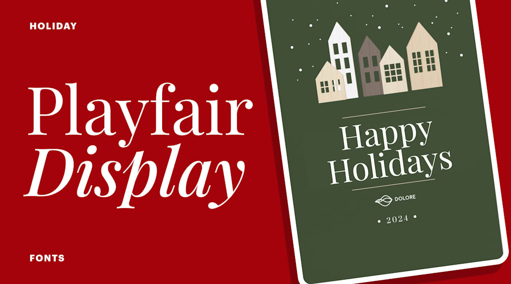 Playfair Display holiday font
