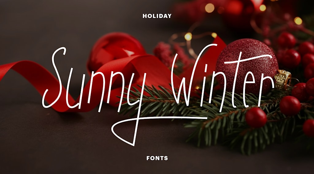 Sunny Winter holiday font