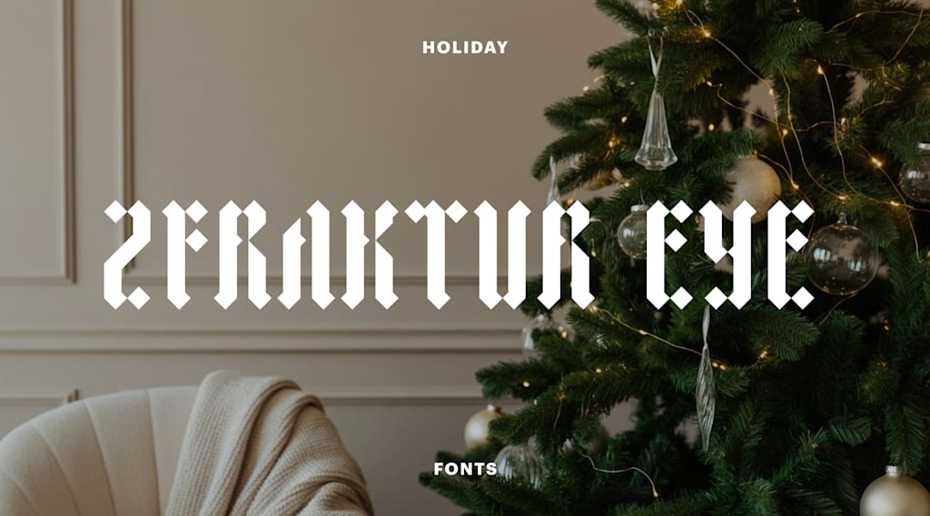 Zfraktur Eye gothic Christmas font