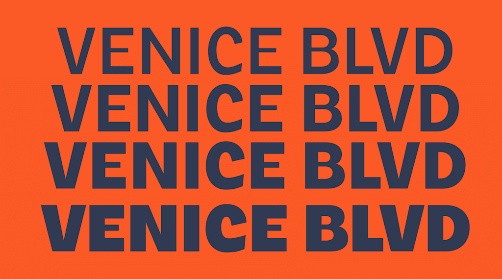 Venice Blvd font best fonts for signs