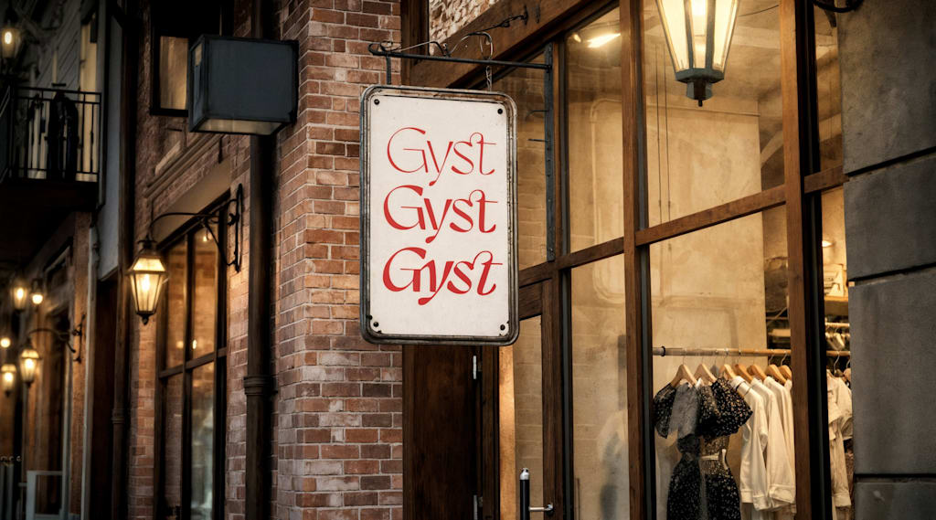 Gyst font for signs looks hand-drawn
