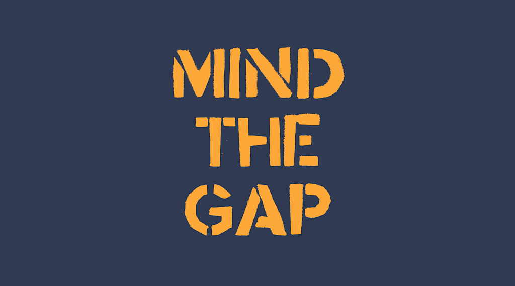 Mind the Gap is a classic stencil font for signs