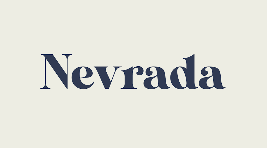 Nevrada is an elegant display font for signs