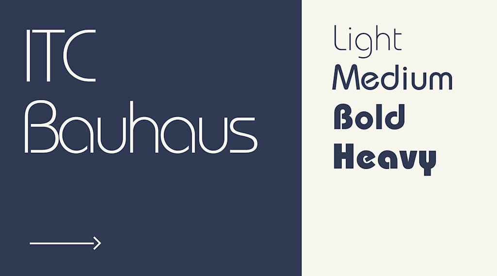Bauhaus font is a modern and arty font for signs