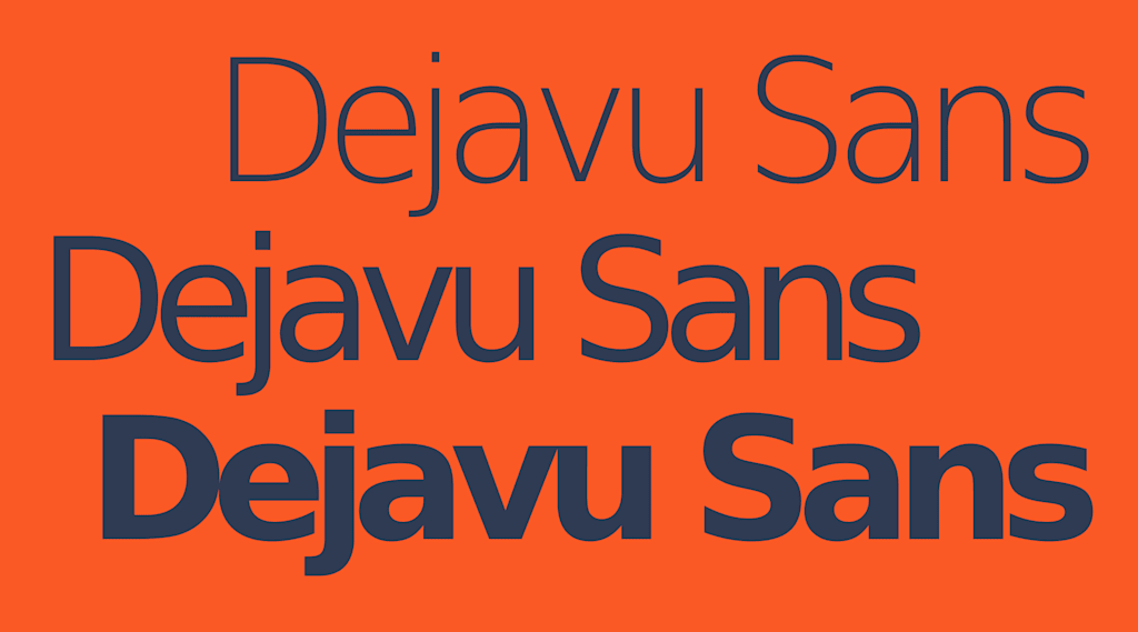 Dejavu Sans fonts for signs