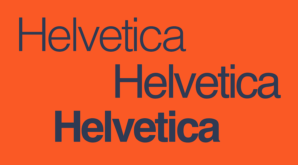 Helvetica is a classic sans serif font for signs