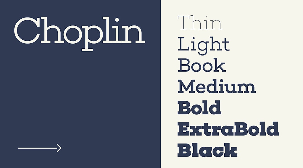 Choplin fonts for signs