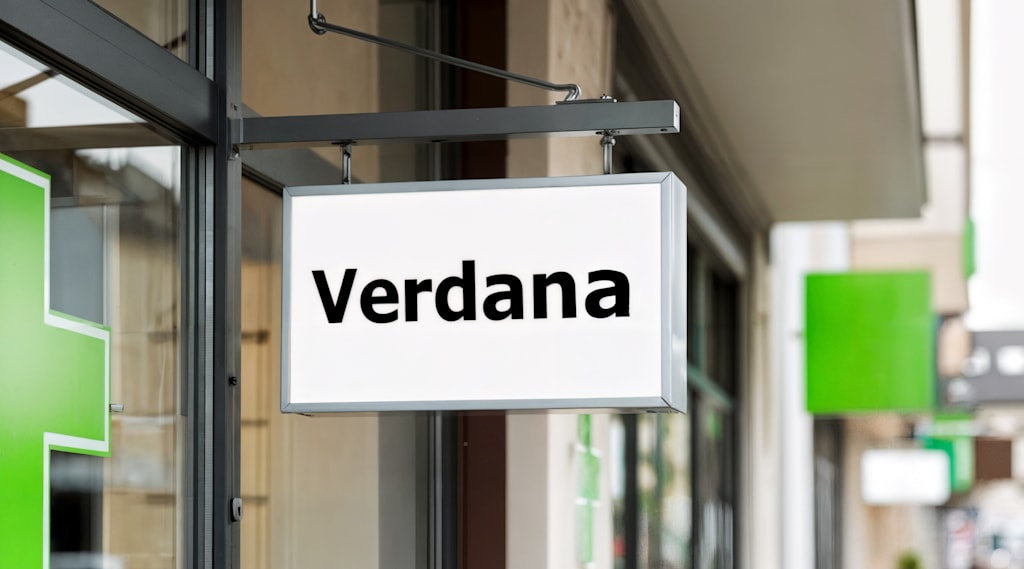 Verdana is a font with rounded letters