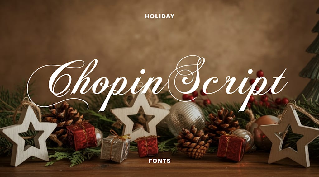 ChopinScript holiday script font