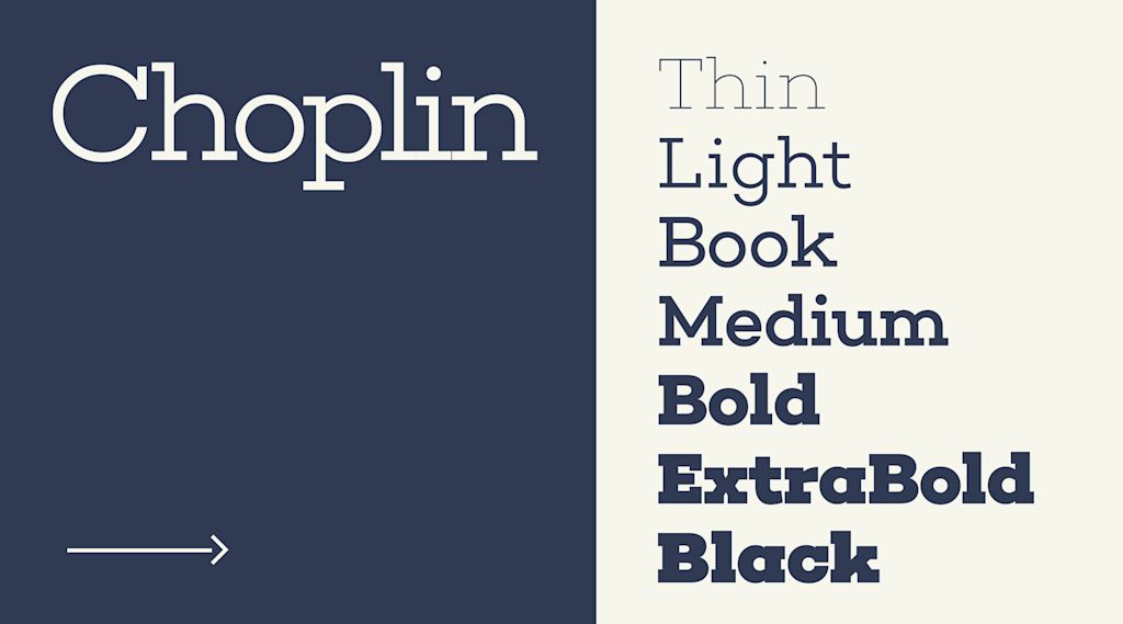 Choplin fonts for signs