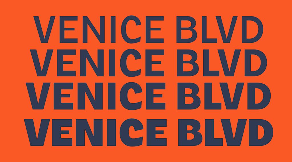 Venice Blvd font best fonts for signs