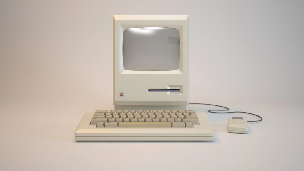 70s style beige desktop computer