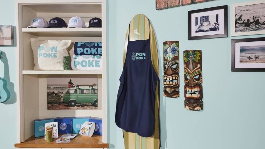 Poke business branded apron bestselling merch ideas