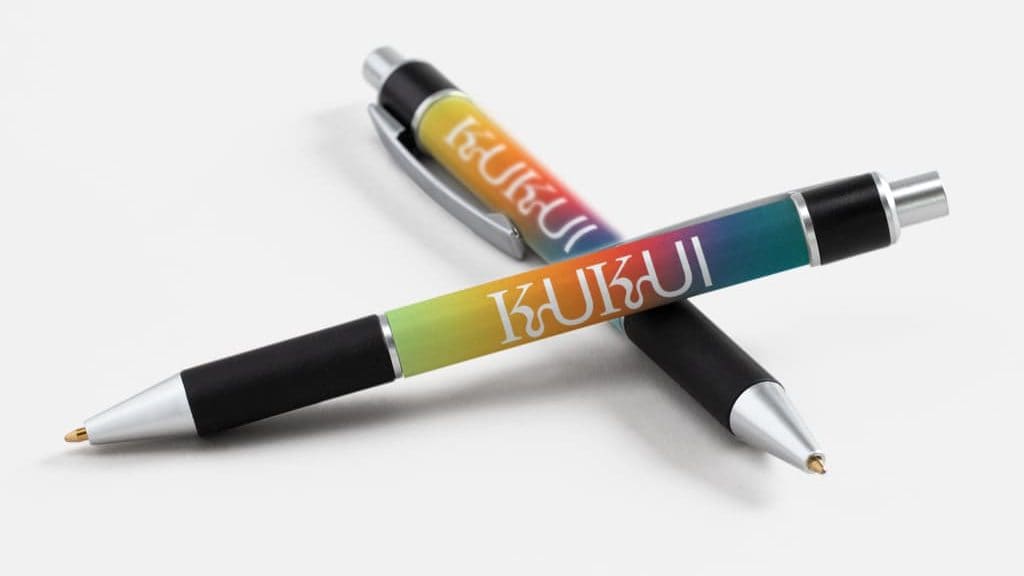 Branded pens are a cost-effective merch idea for small businesses