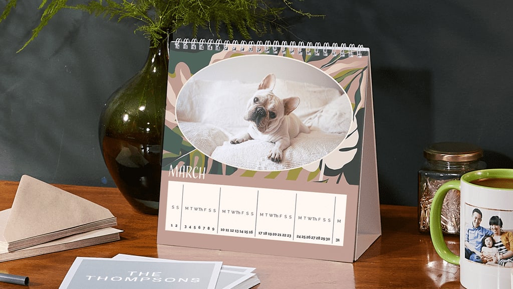 Foto-Tischkalender mit Hundefoto