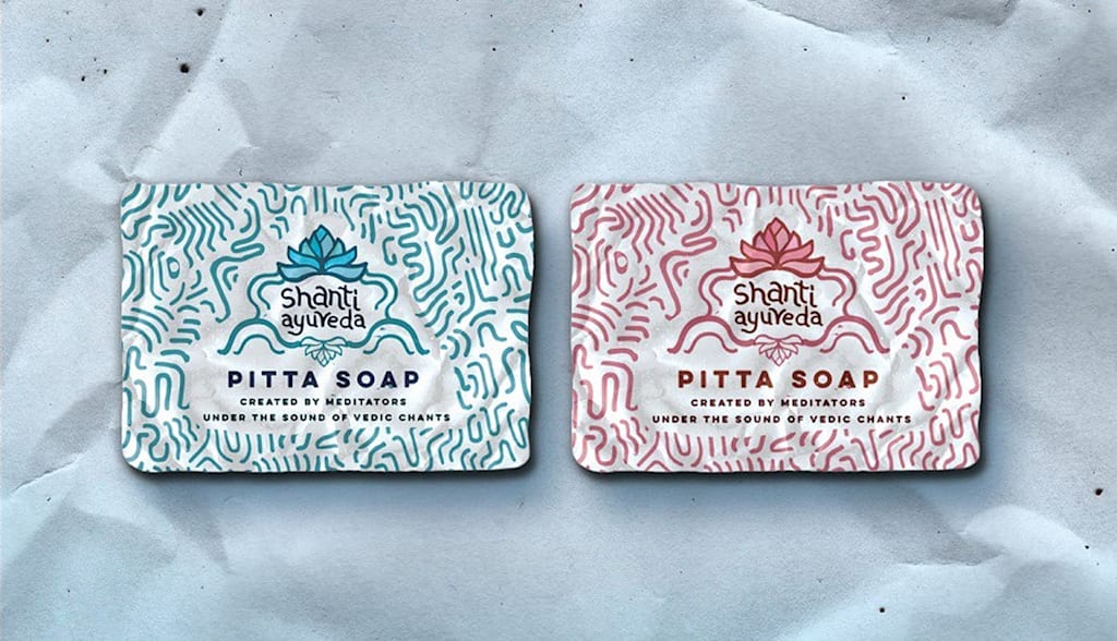 Soap packaging idea using organic shapes