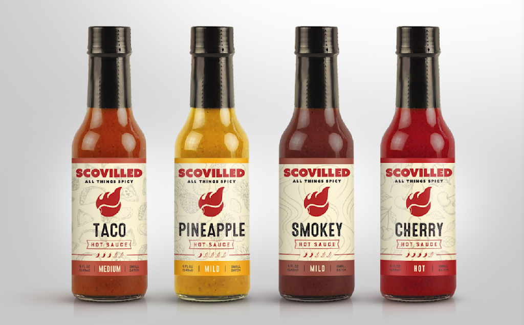 How to make labels: example of hot sauce label with clear fonts