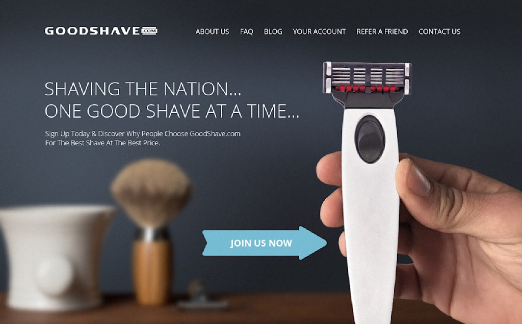 Small business website homepage design