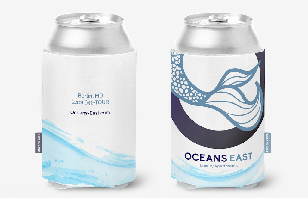 merchandise design featuring mermaid brand visuals