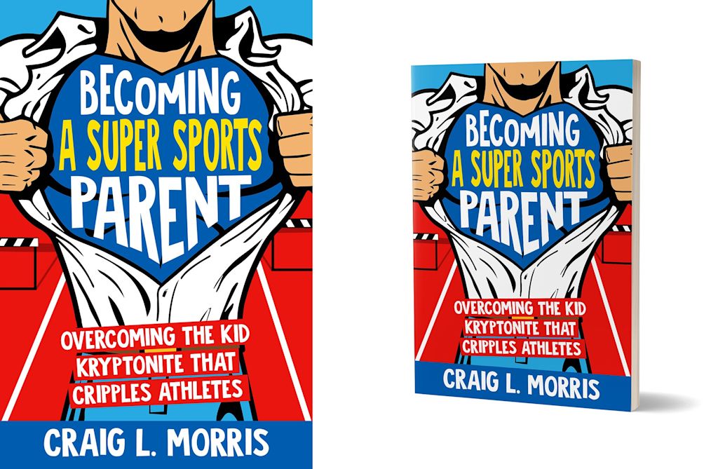 Sports-themed book cover design for a parenting self-help book