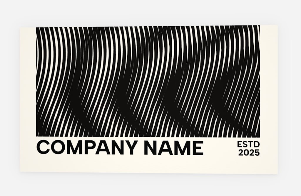 A monochrome small business card idea