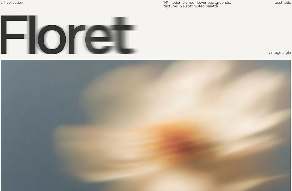 The Hyper-Bloom graphic design trend 2026 hazy floral graphic