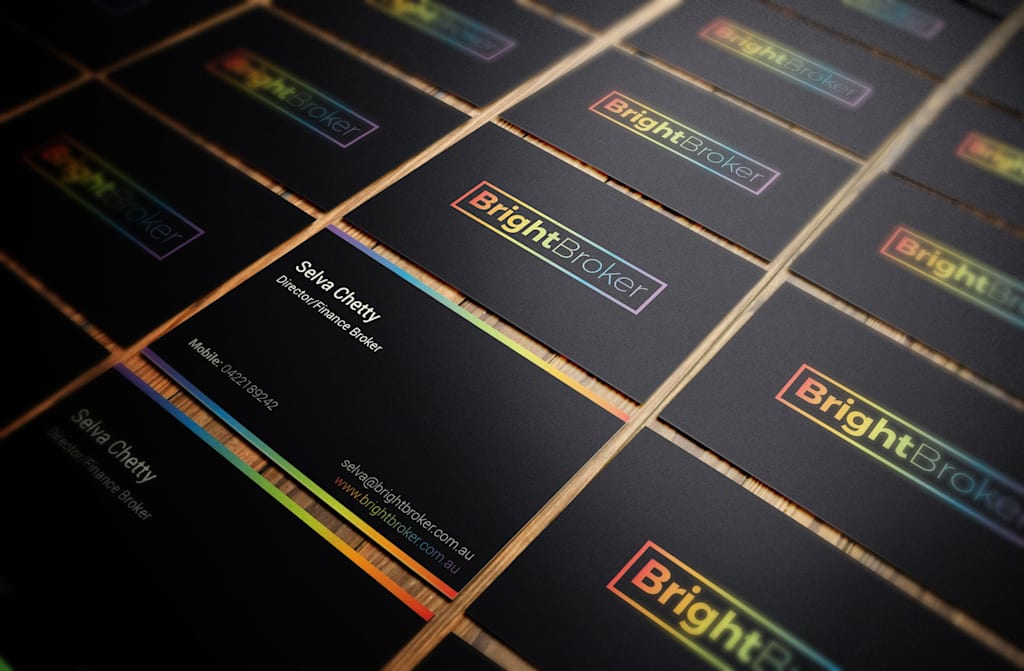 Custom business card design with two job roles