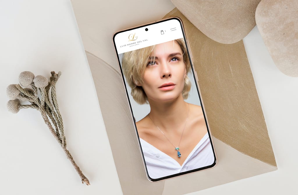 e-commerce website design for luxury jewelry brand