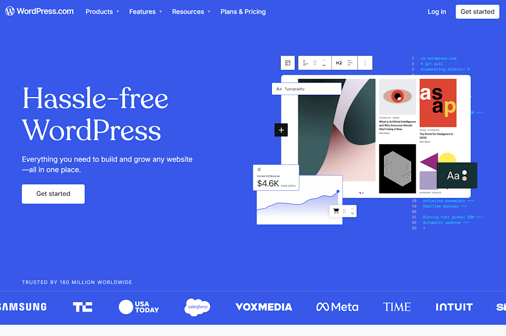 Wordpress.com is one of the most versatile website builders