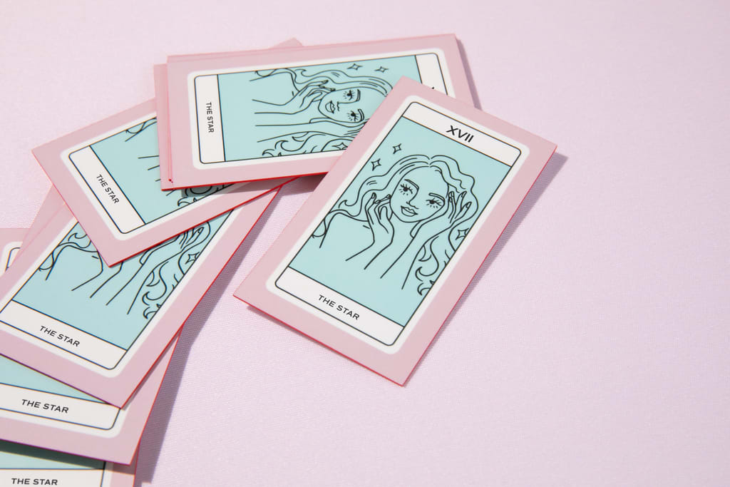 Portrait-style astrology business cards that give a modern feel and make room for picture
