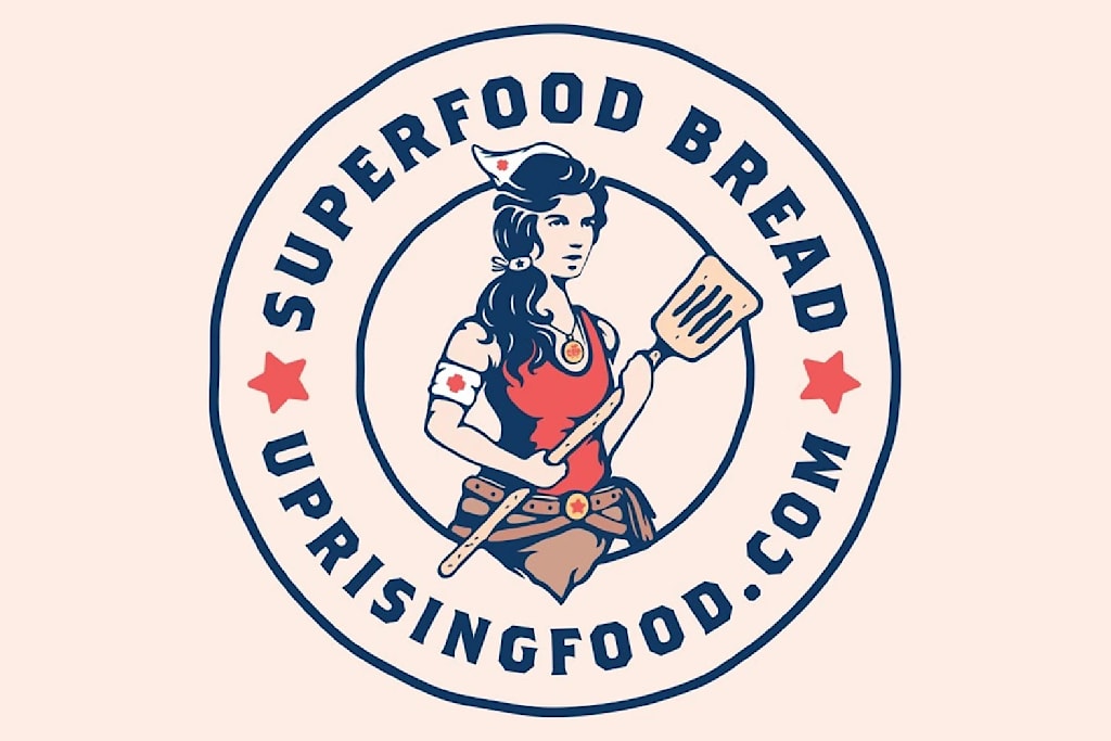 round logo showing a nurse holding a giant spatula
