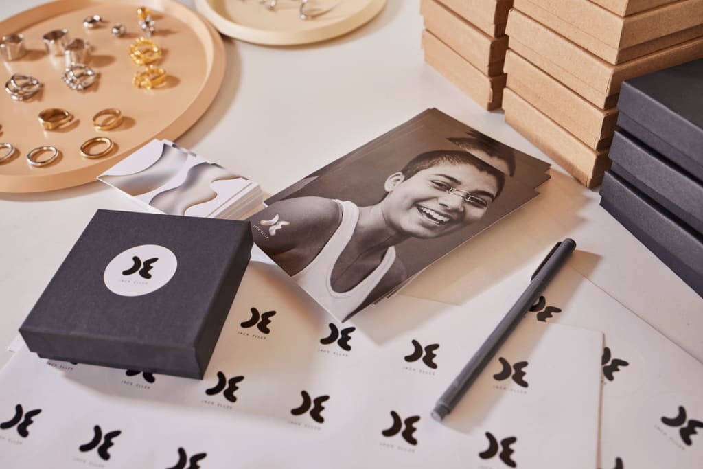 Marketing materials for Jack Eller’s jewelry business