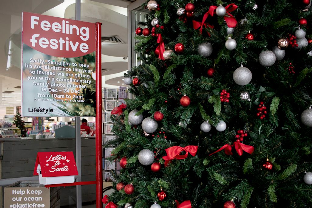 Lifestyle’s Christmas signage announcing changes due to Covid restrictions